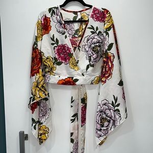 Floral Kimono Sleeve Top